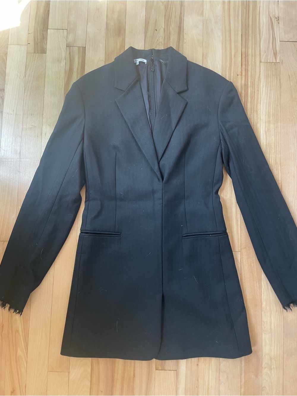 Helmut Lang Herringbone Blazer Dress - Black